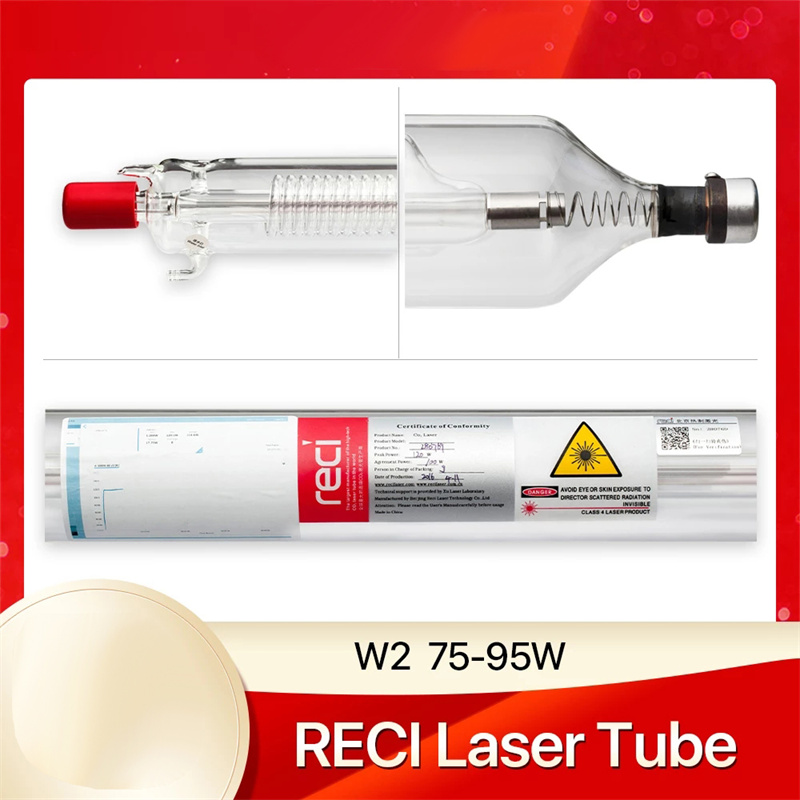  Reci W2/T2 90W-100W CO2 레이저 튜브 나무 상자 포장 CO2 레이저 조각 절단기 