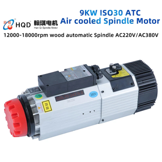 HQD 자동 공구 변경 스핀들 9KW ISO30 220V 380V ATC 공기 냉각 스핀들 모터 목공 cnc 라우터 