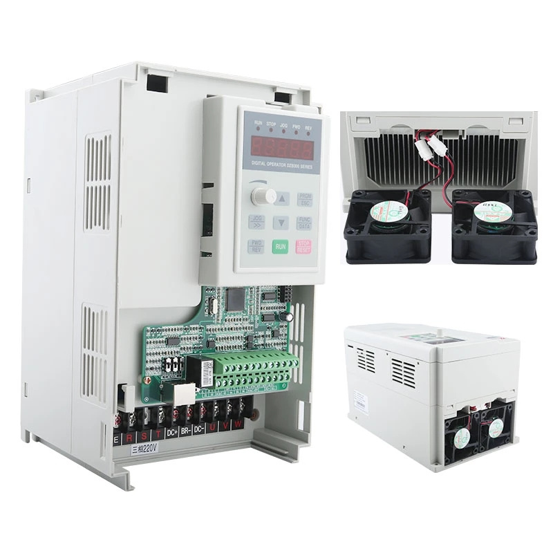 FULING 인버터 VFD 3.7 KW 220V 380V 가변 주파수 드라이브 7A 전류, CNC 밀링 머신 스핀들 모터 속도 제어